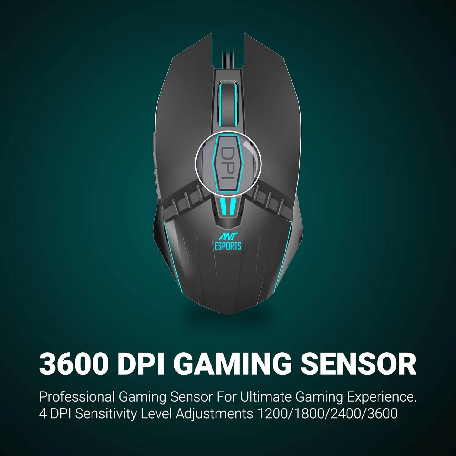 Ant Esports USB Gaming Mouse RGB GM50 view 4